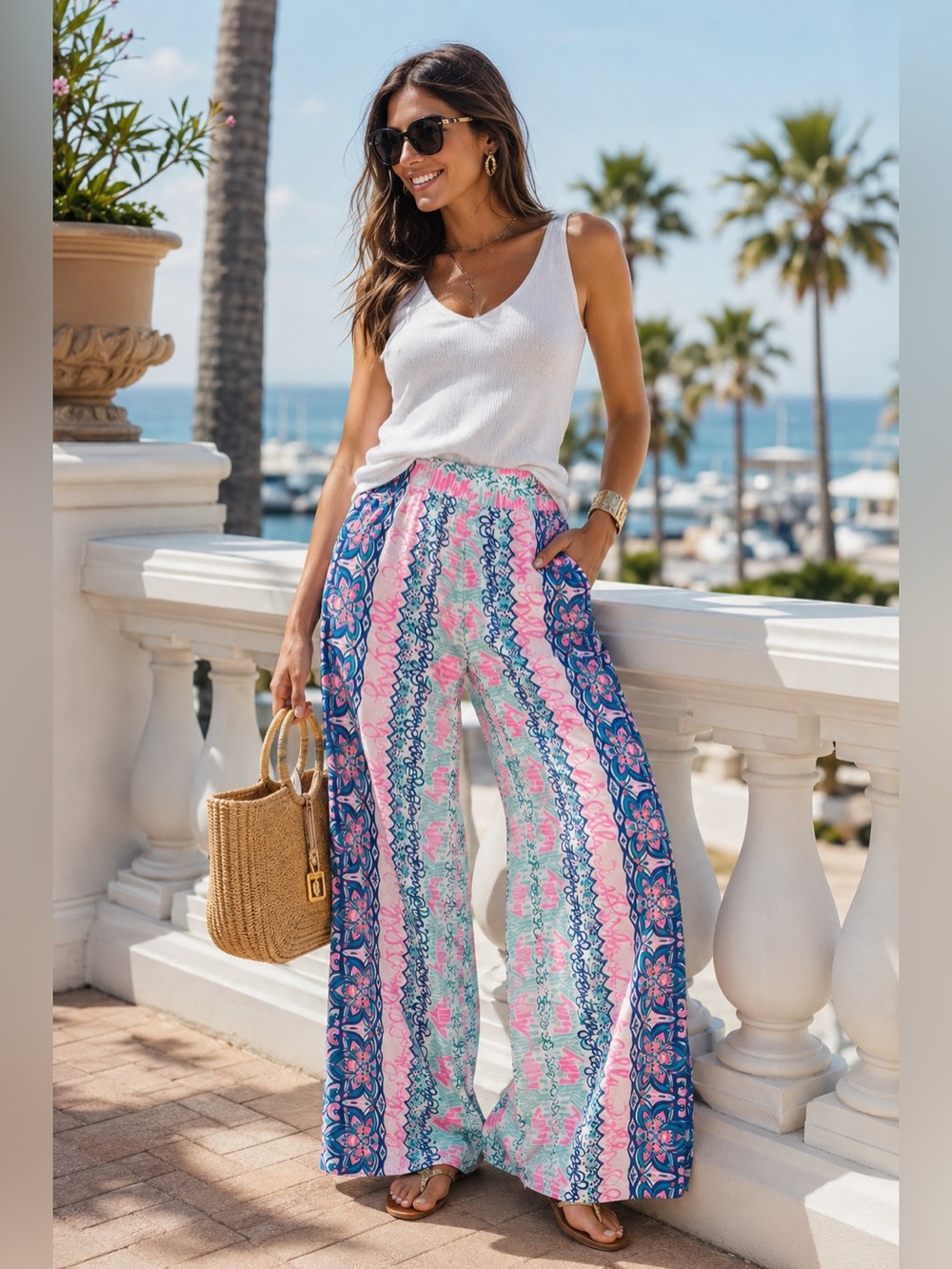 LILLY PULITZER Bal Harbour Palazzo Pants EUC
